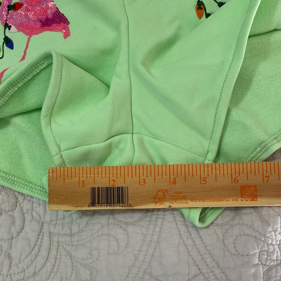 Queen of Sparkles Flamingo Embroidered Women's Shorts - Picture 12 of 12